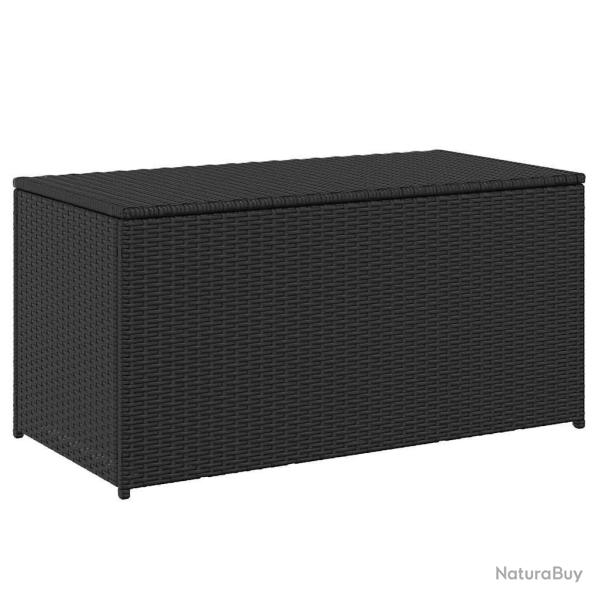 Bo�te de rangement de r�sine tress�e 100x50x50 cm noir