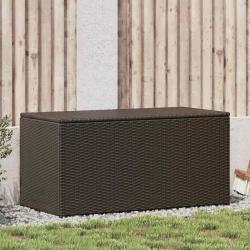 Bo&icirc;te de rangement de r&eacute;sine tress&eacute;e 100x50x50 cm marron