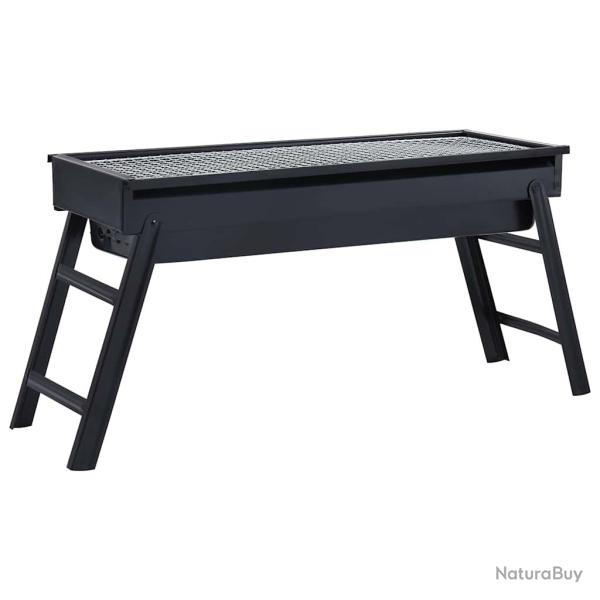 Barbecue portable de camping, inoxydable, 60 � 22,5 � 33 cm
