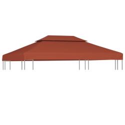Toile sup&eacute;rieure double de belv&eacute;d&egrave;re 310 g/m&sup2; 4x3 m Terre cuite