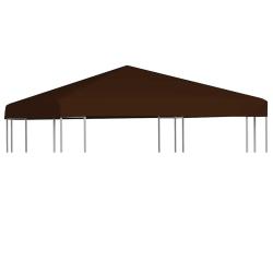 Toile sup&eacute;rieure de gazebo 310 g/m&sup2; 3x3 m Marron