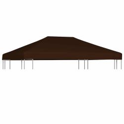 Toile sup&eacute;rieure de gazebo 310 g/m&sup2; 3x4 m Marron