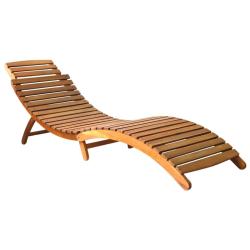 | Transat | 1-personne marron 55 x 184 x 64cm Bois d'Acacia Massif