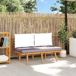 Banc de avec coussins 115 cm Bois solide d'acacia
