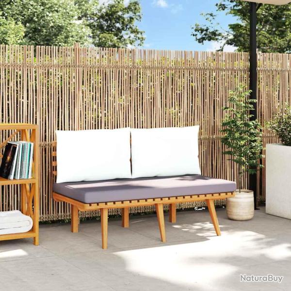 Banc de avec coussins 115 cm Bois solide d'acacia