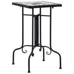 Table de bistro mosa&iuml;que noir et blanc C&eacute;ramique