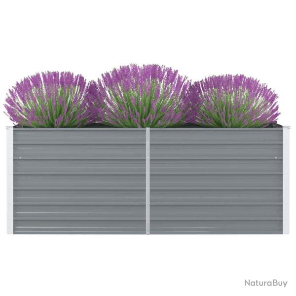 Jardini�re 160 x 80 x 45 cm Acier galvanis� Gris