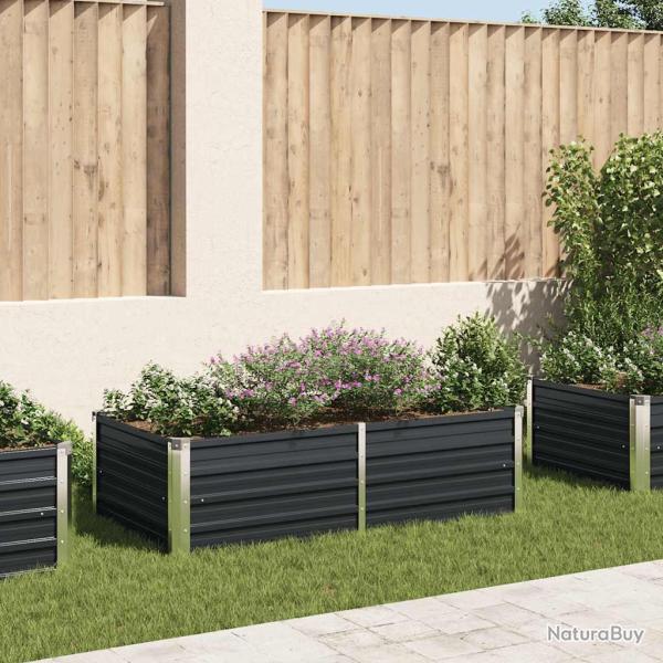 Jardini�re 160 x 80 x 45 cm Acier galvanis� Anthracite