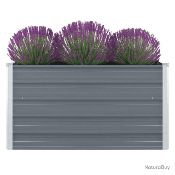 Jardini�re 100 x 100 x 45 cm Acier galvanis� Gris