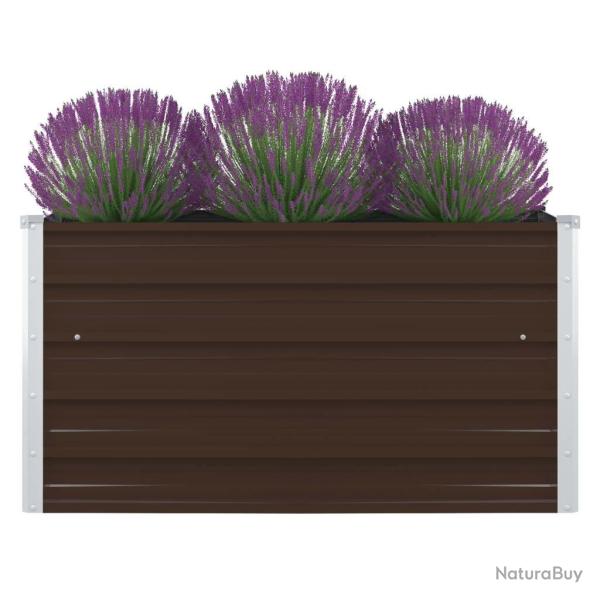 Jardini�re 100 x 100 x 45 cm Acier galvanis� Marron
