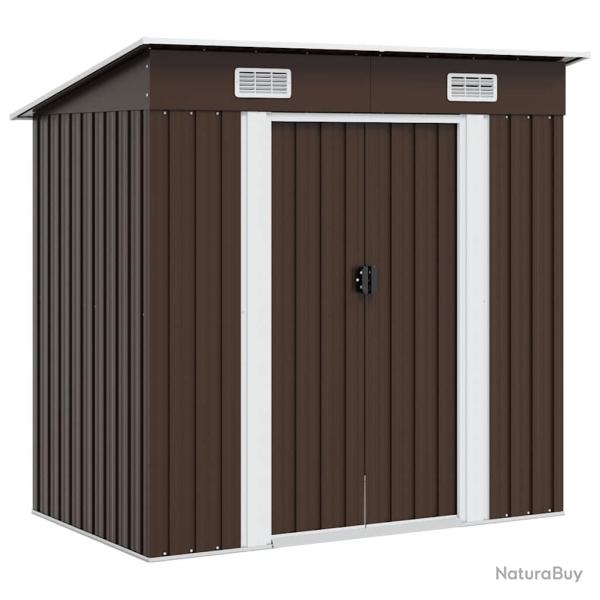 Abri de stockage pour Marron 194x121x181 cm Acier