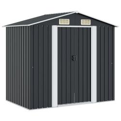 Abri de stockage pour Anthracite Acier 204x132x186 cm