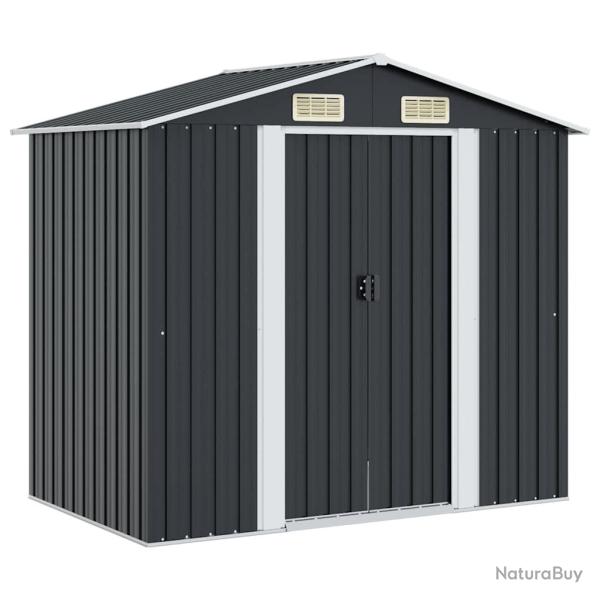 Abri de stockage pour Anthracite Acier 204x132x186 cm
