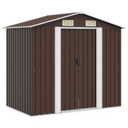 Abri de stockage pour Marron 204x132x186 cm Acier