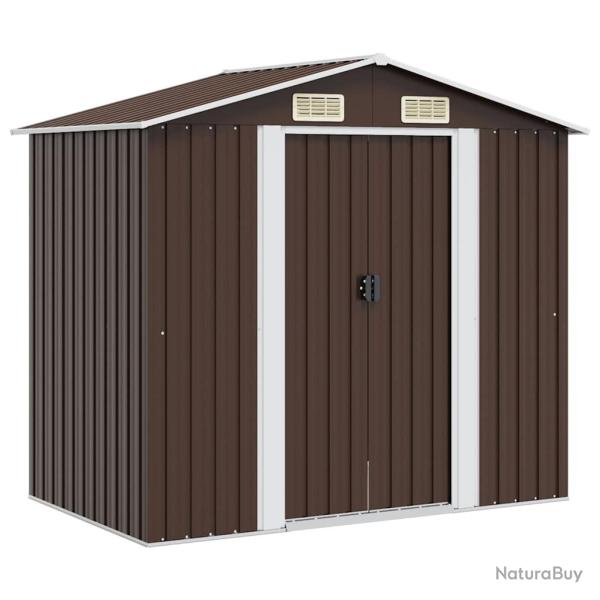 Abri de stockage pour Marron 204x132x186 cm Acier