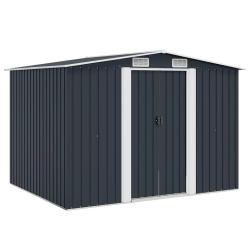 Abri de stockage pour Anthracite M&eacute;tal 257x205x178 cm