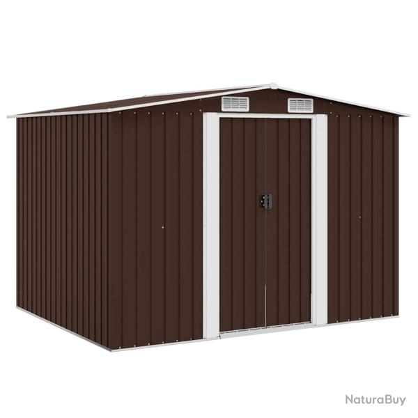 Abri de stockage pour Marron 257x205x178 cm Acier