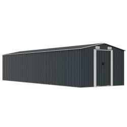 Abri de Anthracite 257x779x181 cm Acier galvanis&eacute;