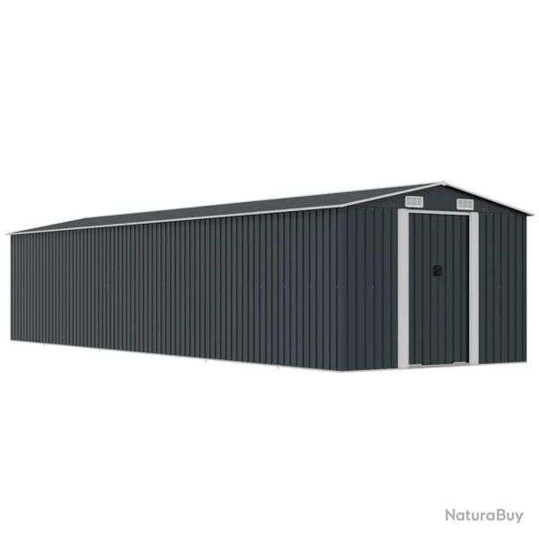 Abri de Anthracite 257x779x181 cm Acier galvanis�
