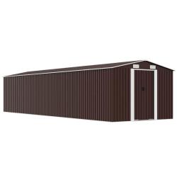 Abri de Marron 257x779x181 cm Acier galvanis&eacute;