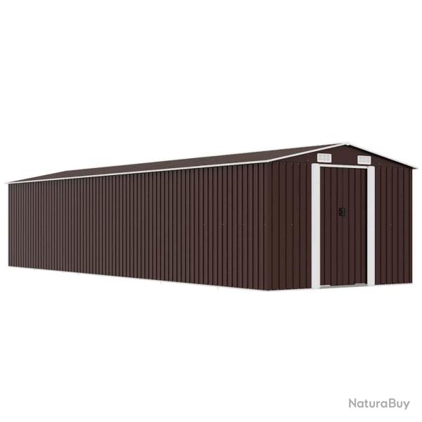 Abri de Marron 257x779x181 cm Acier galvanis�