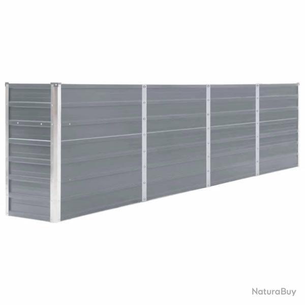 Jardini�re 320x40x77 cm Acier galvanis� Gris