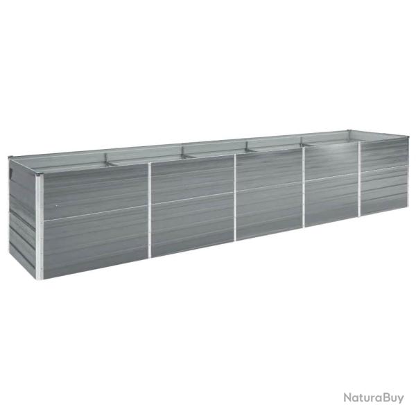 Lit sur�lev� de Acier galvanis� 400x80x45 cm Gris