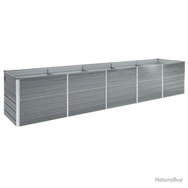 Lit sur�lev� de Acier galvanis� 400x80x77 cm Gris
