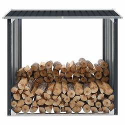 Abri de stockage &agrave; bois Acier galvanis&eacute; 172x91x154cm Anthracite