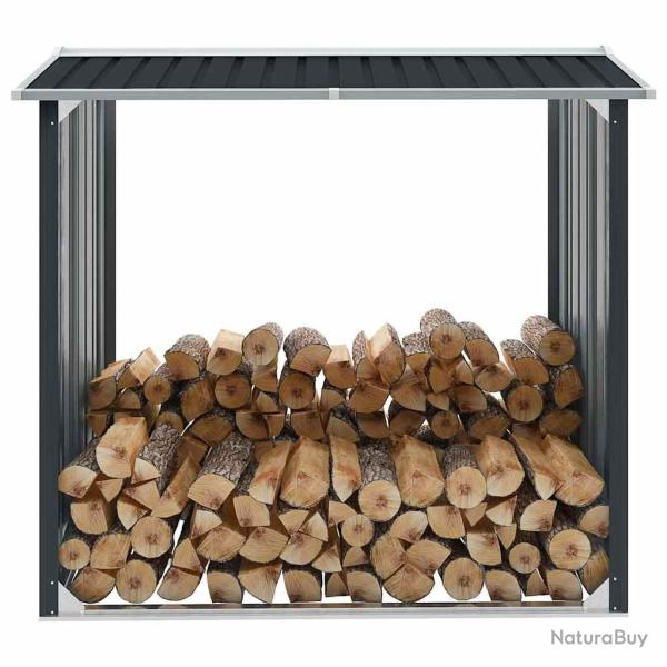 Abri de stockage � bois Acier galvanis� 172x91x154cm Anthracite