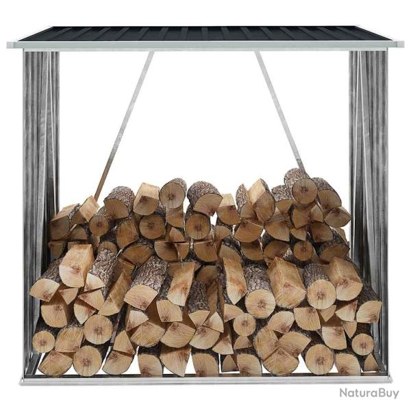 Abri de stockage � bois Acier galvanis� 163x83x154cm Anthracite