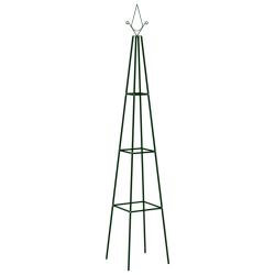 Supports plantes grimpantes 2 pcs Vert fonc&eacute; 35x35x195 cm Fer