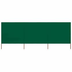 Paravent 3 panneaux Tissu 400 x 80 cm Vert