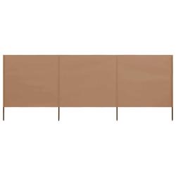 Paravent 3 panneaux Tissu 400 x 80 cm Taupe