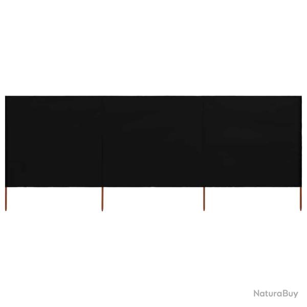 Paravent 3 panneaux Tissu 400 x 120 cm Noir