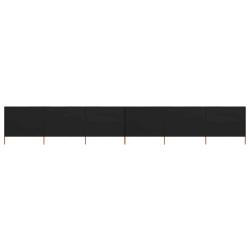 Paravent 6 panneaux Tissu 800 x 80 cm Noir