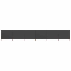 Paravent 6 panneaux Tissu 800 x 120 cm Anthracite