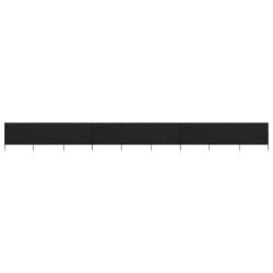 Paravent 9 panneaux Tissu 1200 x 80 cm Noir