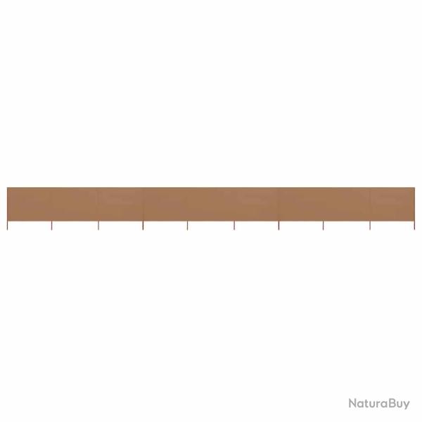 Paravent 9 panneaux Tissu 1200 x 120 cm Taupe
