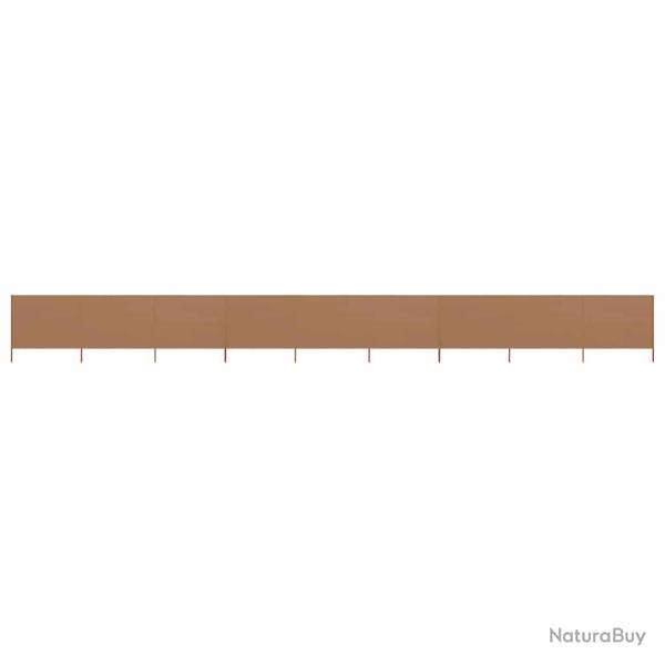 Paravent 9 panneaux Tissu 1200 x 160 cm Taupe