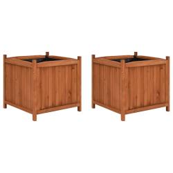 Jardini&egrave;res sur&eacute;lev&eacute;es 2 pcs 50x50x50 cm Bois de sapin