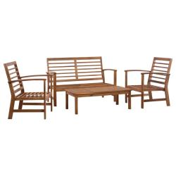 Salon de 4 pcs Bois d'acacia solide