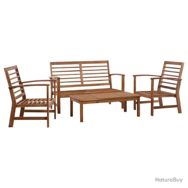 Salon de 4 pcs Bois d'acacia solide