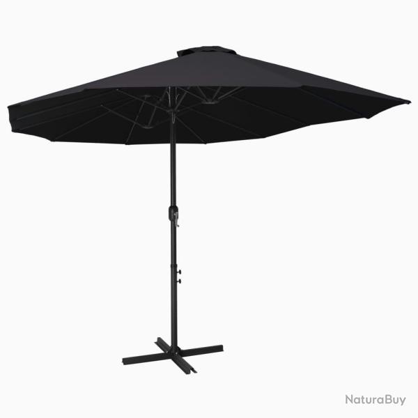 Parasol d'ext�rieur et poteau en aluminium 460x270 cm Noir