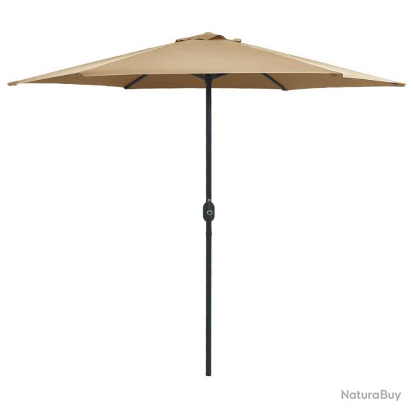 Parasol de et m�t en aluminium 270x246 cm Taupe