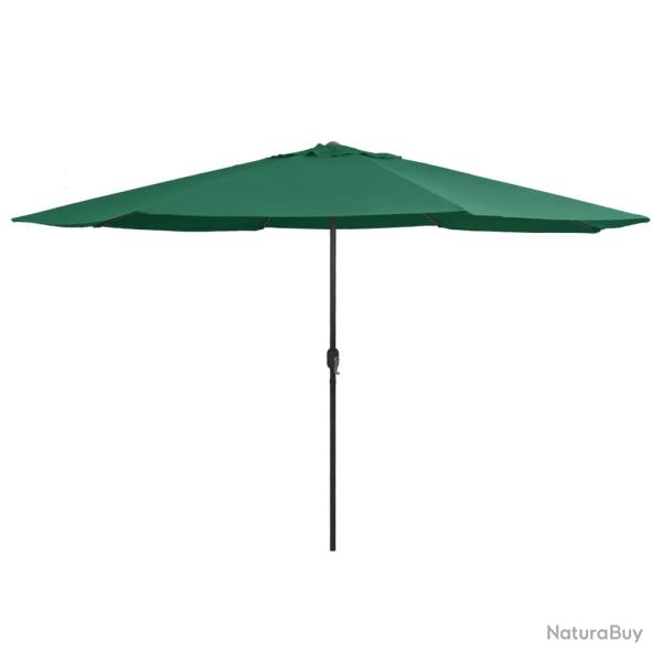 Parasol de avec m�t en m�tal 390 cm vert