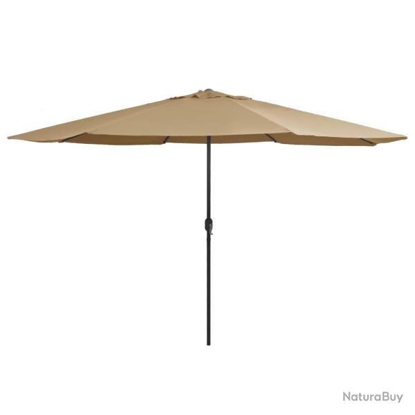 Parasol de avec m�t en m�tal 390 cm taupe