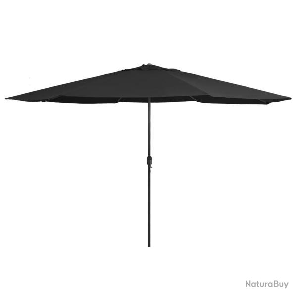 Parasol de avec m�t en m�tal 390 cm noir