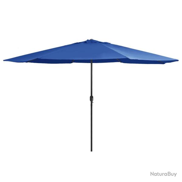 Parasol de avec m�t en m�tal 390 cm bleu azur�