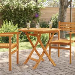 Table pliable de 85x85x76 cm Bois de teck solide